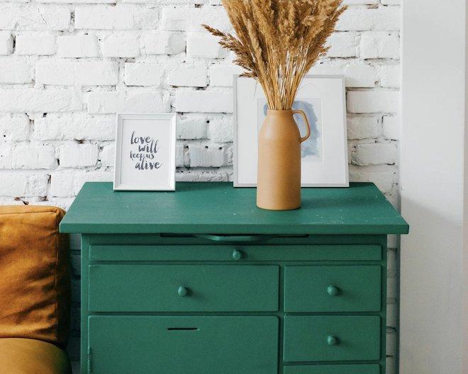 Stylish drawers in a room setting